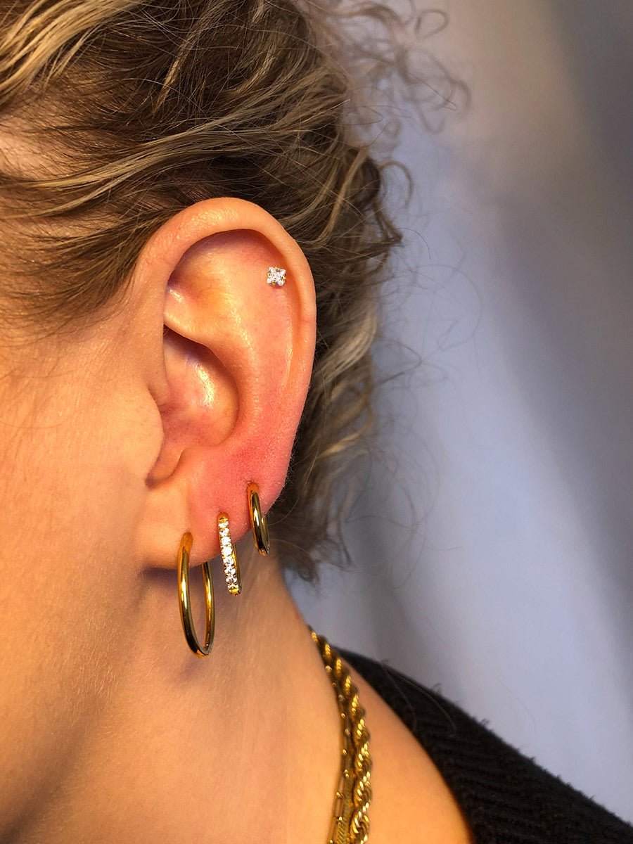 Square Spark Titan Piercing Gold - icrush - schmuck