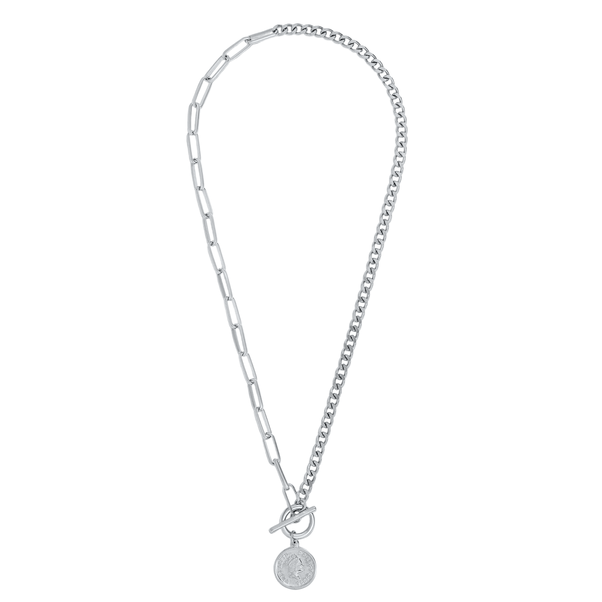 Stacie Toggle Chain Coin Kette Gold - icrush - schmuck