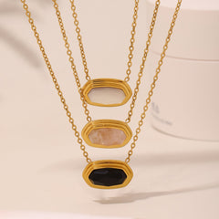 Stein Kette Gold - icrush - schmuck