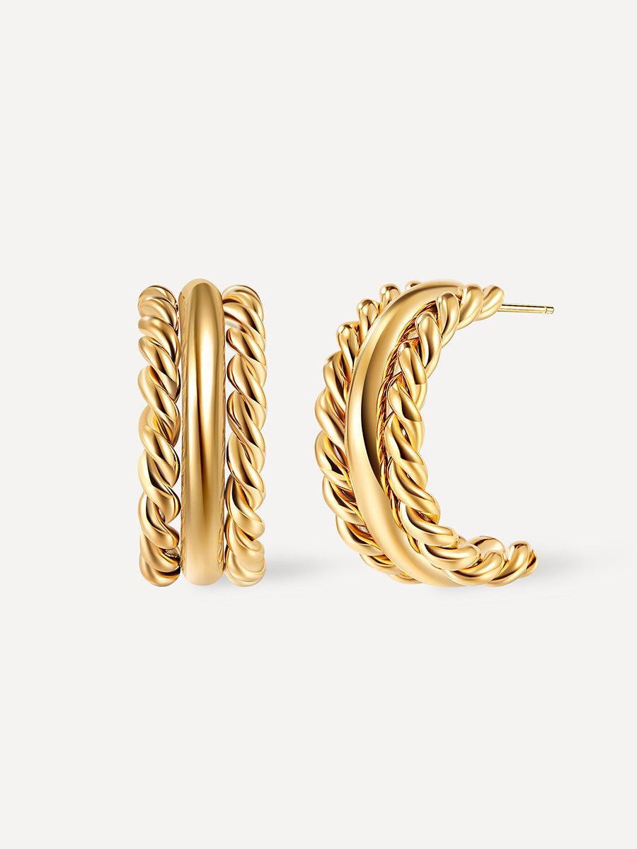 Strengthen Twist Ohrringe Gold-Shopicrush