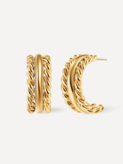 Strengthen Twist Ohrringe Gold-Shopicrush