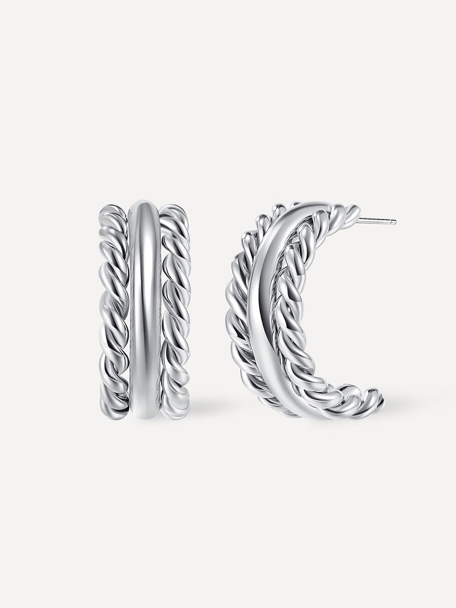 Strengthen Twist Ohrringe Silber-Shopicrush