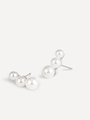 Trio Pearl Ohrringe Silber-Shopicrush