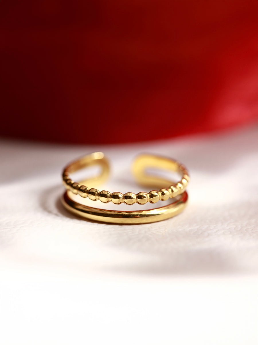 Twilight Beads Ring Gold - icrush - schmuck