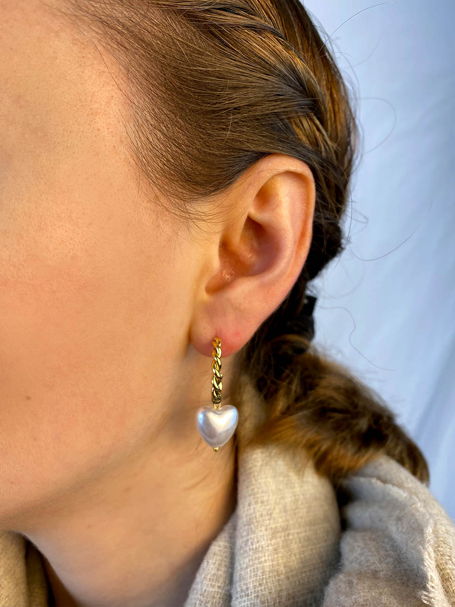 Twirl Heart Ohrringe Gold-Shopicrush