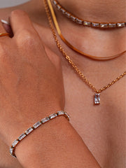 Rectangle Shining ARMBAND Silber-Shopicrush